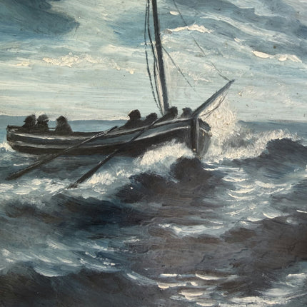 Expressive Seascape Oil Painting "Sailing Boat" Traditional Artwork Holland Art Shop