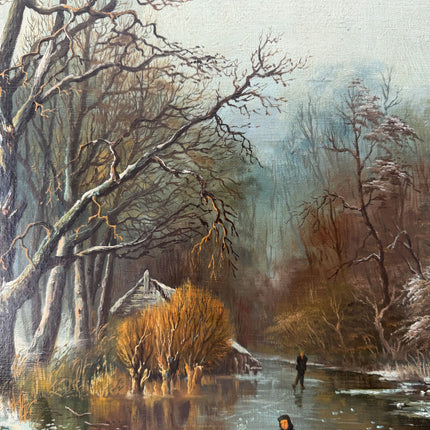 Intriguing Oil Painting Winter Landscape "Snowy Pathway" Traditional Large Art Holland Art Shop