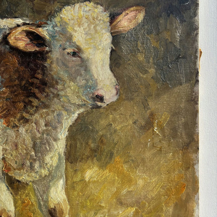Timeless Animals Oil Painting "Spotted Calf" Rustic Artwork Holland Art Shop