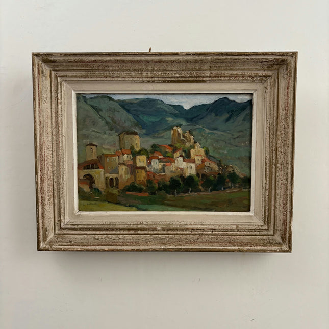 Detailed Landscape Oil Painting "Hill Village" Authentic Art Holland Art Shop