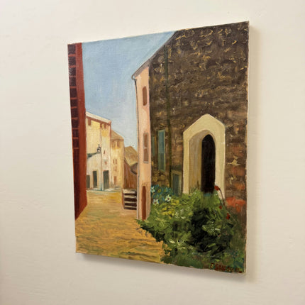 Elegant Cityscape Oil Painting "Arched Doorway" Handcrafted Art Holland Art Shop