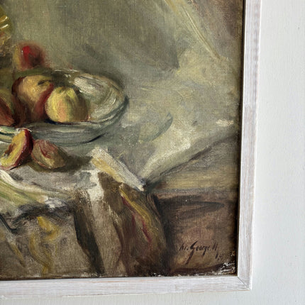 Vintage Still Life Oil Painting "Bowl Apples" Refined Artwork Holland Art Shop