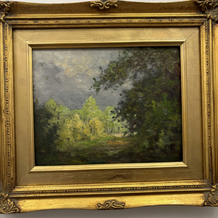 Traditional Landscape Oil Painting "Gilded Frame" Original Small Artwork Holland Art Shop