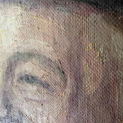 Rustic Portrait Oil Painting "Man With Cigar" Classic Small Artwork Holland Art Shop