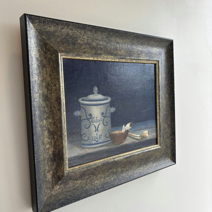 Authentic Still Life Oil Painting "Tobacco Jar" Expressive Artwork Holland Art Shop