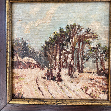 Wonderful Oil Painting Landscape "Tree Line" Original Small Artwork Holland Art Shop