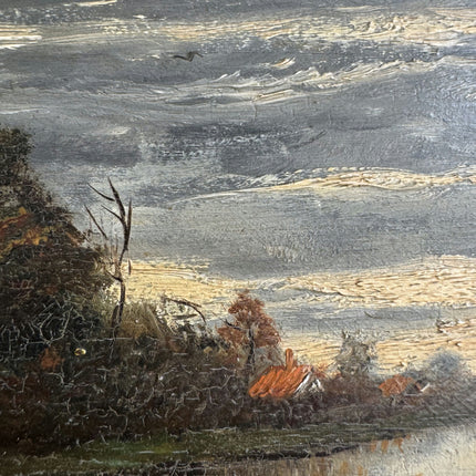 Classic Landscape Oil Painting "Gilded Frame" Handcrafted Small Art Holland Art Shop