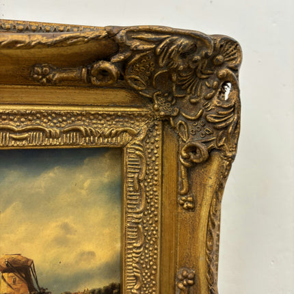 Expressive Landscape Print "Gilded Frame" Refined Small Artwork Holland Art Shop