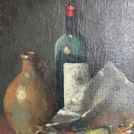 Timeless Still Life Oil Painting "Green Bottle" Handcrafted Artwork Holland Art Shop
