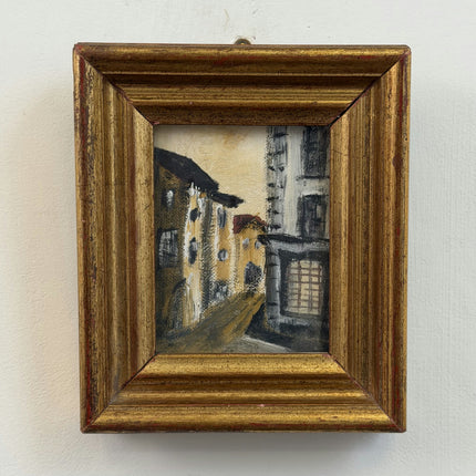 Timeless Cityscape Oil Painting "Gilded Frame" Original Small Artwork Holland Art Shop