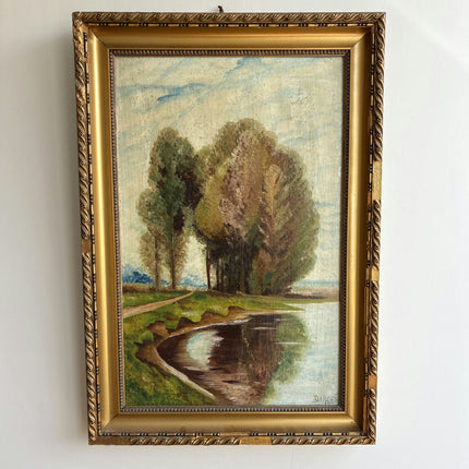 Timeless Landscape Oil Painting "Clustered Trees" Traditional Art Holland Art Shop