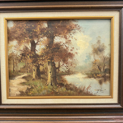 Authentic Landscape Oil Painting "Autumn Trees" Original Art Holland Art Shop