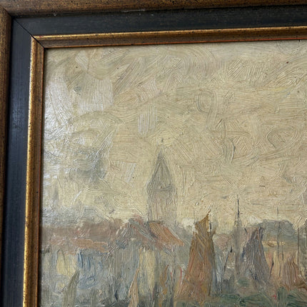 Refined Harbor Scene Oil Painting "Sailing Boat" Traditional Art Holland Art Shop