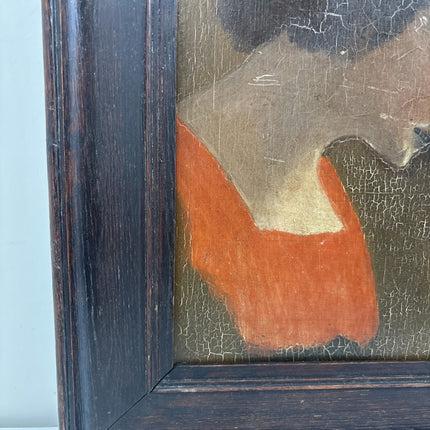 Timeless Portrait Oil Painting "Womans Profile" Rustic Small Art Holland Art Shop