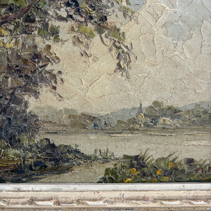 Handcrafted Landscape Oil Painting "Gilded Frame" Detailed Small Artwork Holland Art Shop