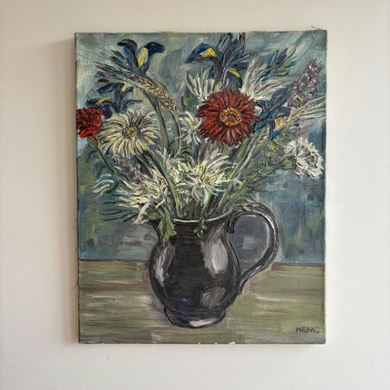 Elegant Floral Still Life Oil Painting "Flower Vase" Detailed Art Holland Art Shop