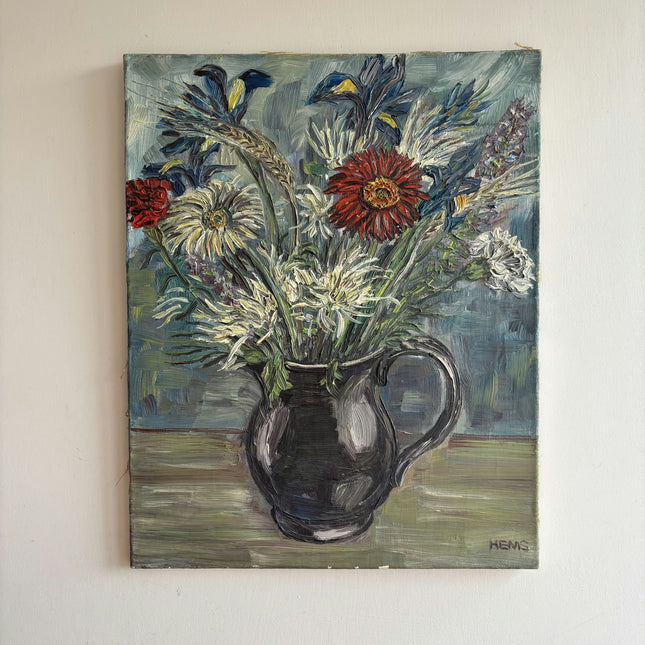 Elegant Floral Still Life Oil Painting "Flower Vase" Detailed Art Holland Art Shop