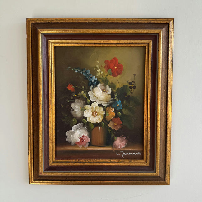 Refined Floral Still Life Oil Painting "Flower Bouquet" Original Small Art Holland Art Shop