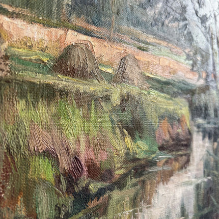 Elegant Landscape Oil Painting "Tall Tree" Rustic Belgique Art Holland Art Shop
