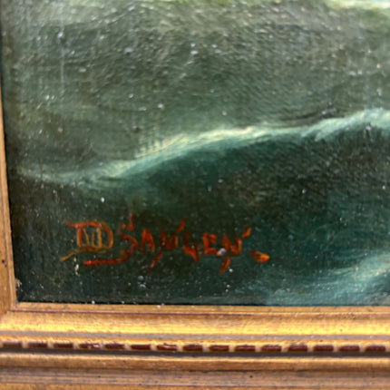 Antique Seascape Oil Painting "Framed Canvas" Refined Artwork Holland Art Shop