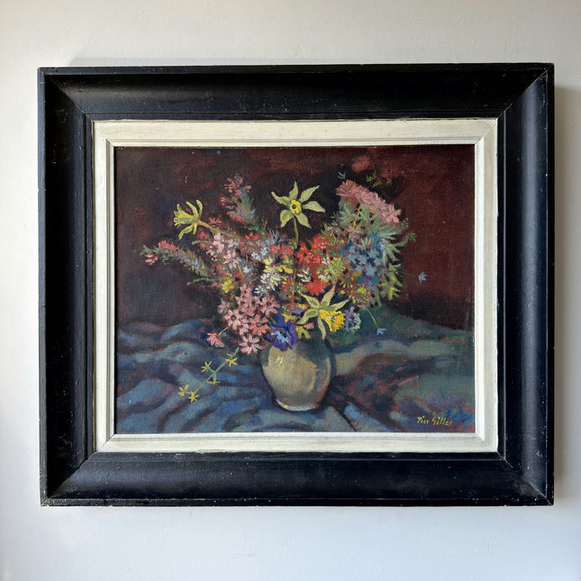 Figurative Oil Painting Flowery Still Life "Flower Bouquet" Leuven Artwork Holland Art Shop