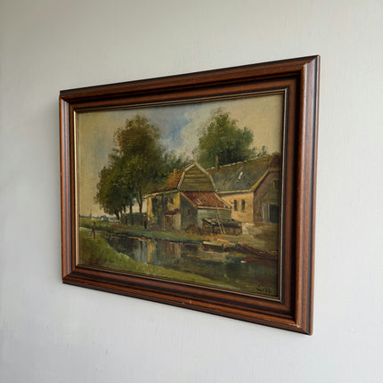 Expressive Landscape Oil Painting "Country House" Refined Art Holland Art Shop