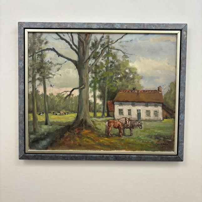 Vintage Landscape Oil Painting "Large Tree" Traditional Art Holland Art Shop