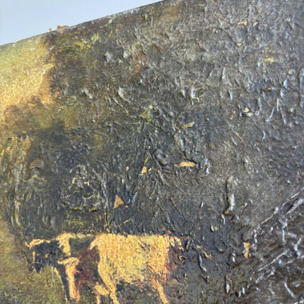 Traditional Animals Oil Painting "Textured Canvas" Rustic Small Artwork Holland Art Shop