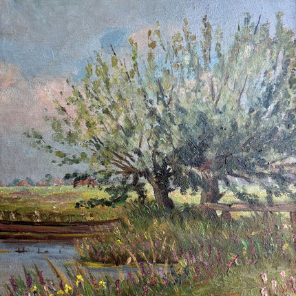 1943 Landscape Oil Painting "Framed Painting" Large Art Holland Art Shop