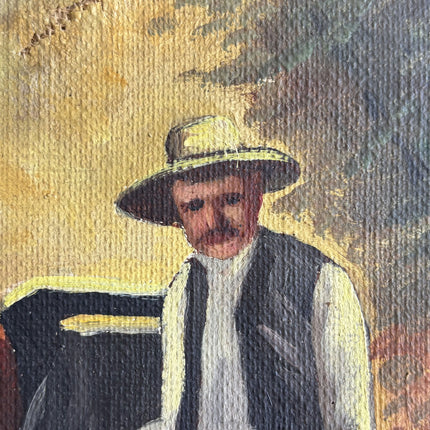 Expressive Figurative Oil Painting "Cow Handler" Handcrafted Artwork Holland Art Shop