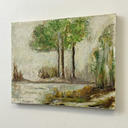Rustic Landscape Oil Painting "Thick Paint" Vintage Artwork Holland Art Shop