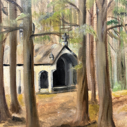 Timeless Landscape Oil Painting "Wooded Trees" Handcrafted Art Holland Art Shop
