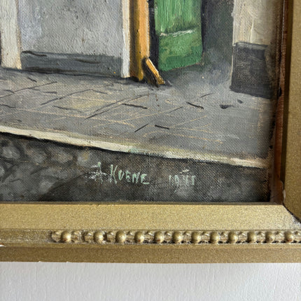 Original Cityscape Oil Painting "Church Steeple" Authentic Art Holland Art Shop