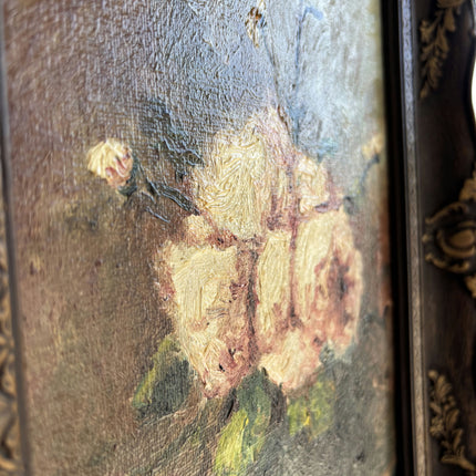 Elegant Floral Still Life Oil Painting "Pink Roses" Refined Art Holland Art Shop