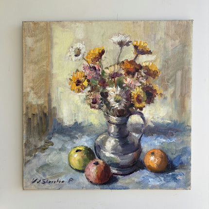 Classic Floral Still Life Oil Painting "Flower Vase" Authentic Small Artwork Holland Art Shop