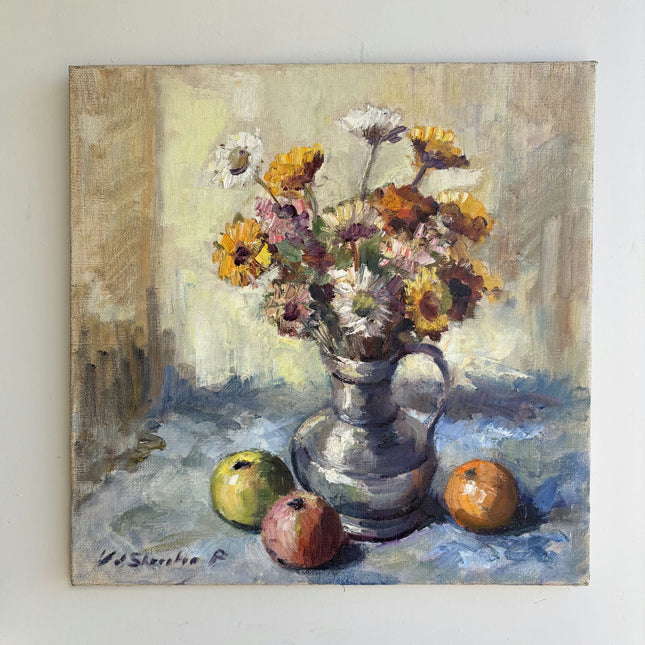 Classic Floral Still Life Oil Painting "Flower Vase" Authentic Small Artwork Holland Art Shop