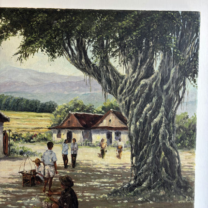 Detailed Landscape Oil Painting "Ancient Tree" Handcrafted Artwork Holland Art Shop