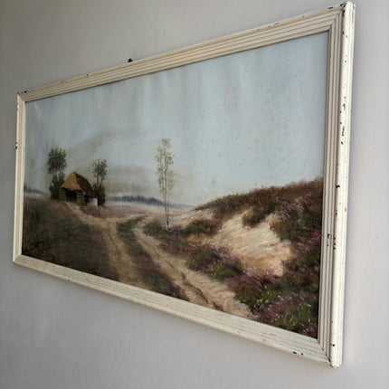 Elegant Landscape Pastel "Thatched Hut" Timeless Art Holland Art Shop