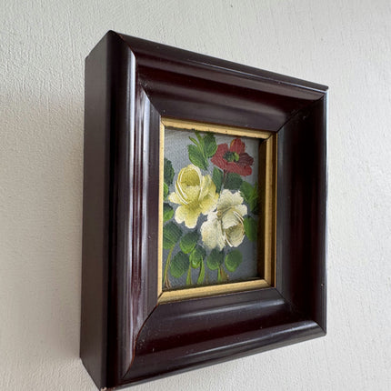 Authentic Floral Still Life Oil Painting "Framed Painting" Rustic Small Art Holland Art Shop