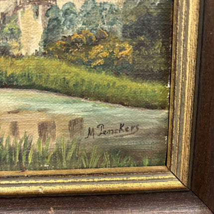 Refined Cityscape Oil Painting "Patterned Panel" Original Small Art Holland Art Shop