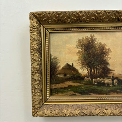 Vintage Landscape Oil Painting "Gilded Frame" Refined Artwork Holland Art Shop