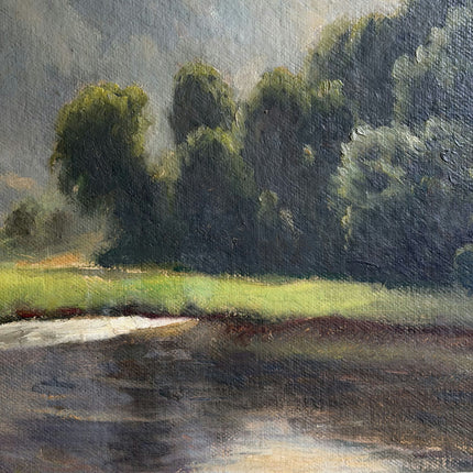 Vintage Landscape Oil Painting "Framed Landscape" Authentic Large Art Holland Art Shop