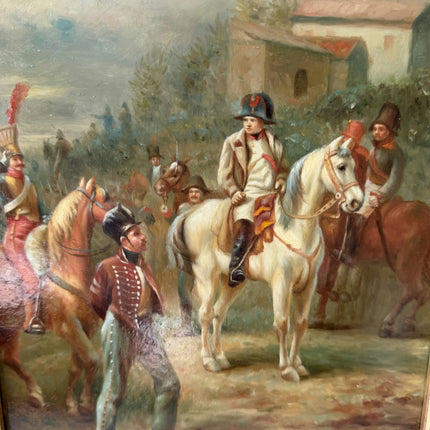 Refined Interior Oil Painting "Mounted Officer" Timeless Small Artwork Holland Art Shop