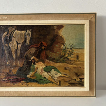 Original Oil Painting Scenery "Rescue Mission" Figurative Small Artwork Holland Art Shop