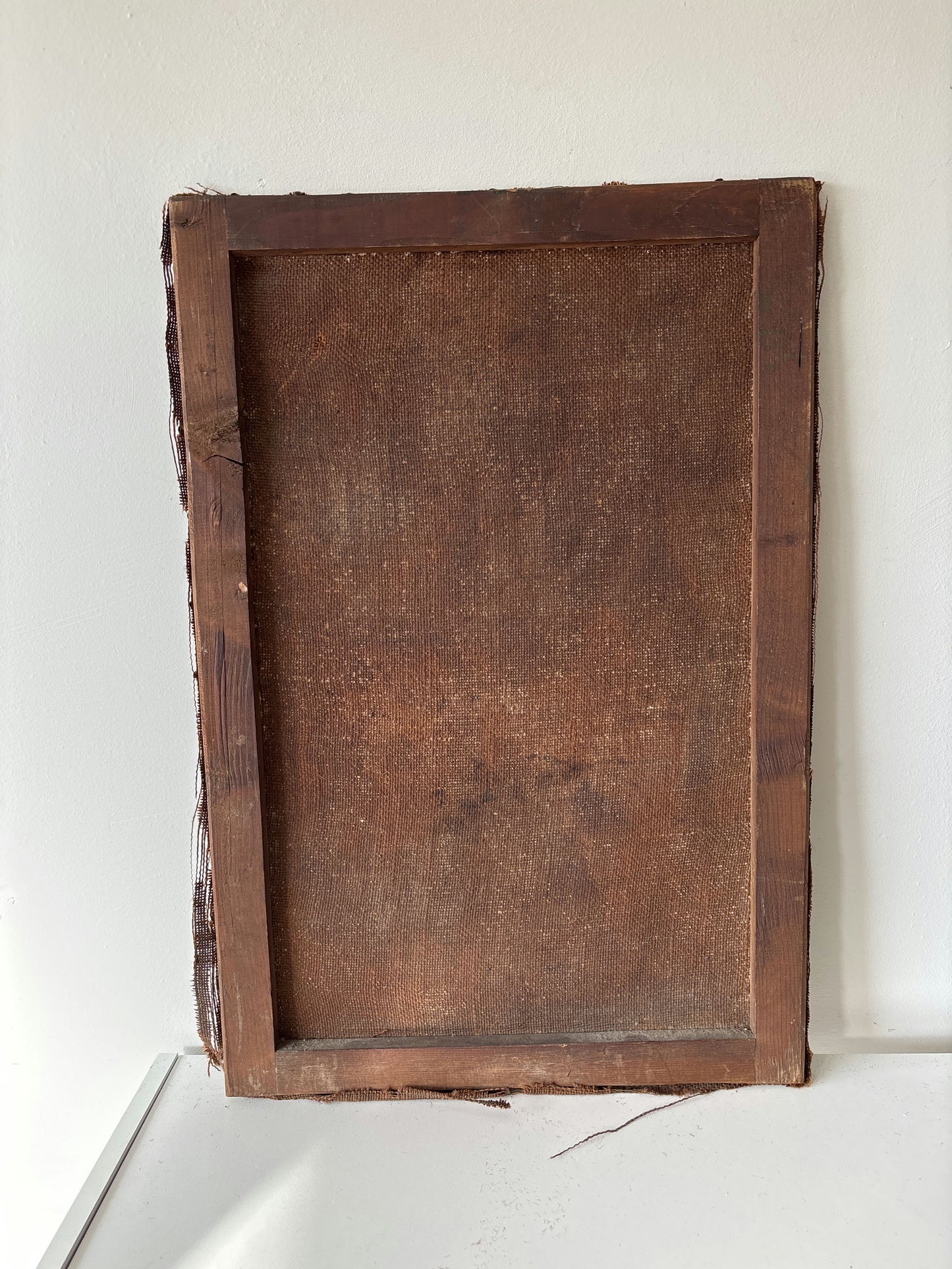 19th Century Landscape Oil Painting "River Cottage" Medium Art