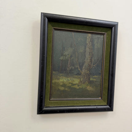 Expressive Landscape Oil Painting "Wooden Frame" Timeless Small Artwork Holland Art Shop