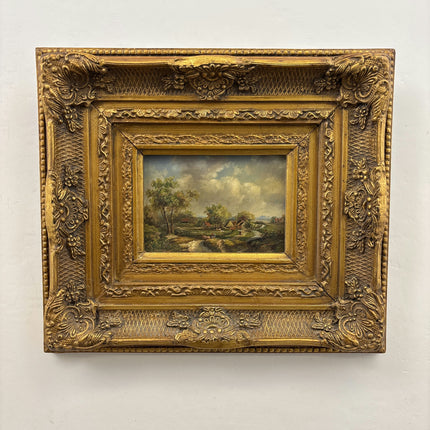 Traditional Landscape Oil Painting "Gilded Frame" Detailed Dutch Artwork Holland Art Shop