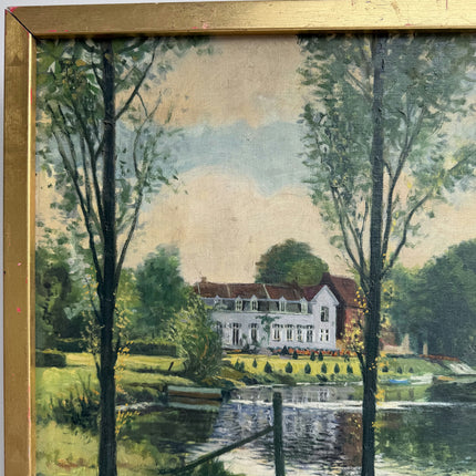 Timeless Scenery Oil Painting "White House" Vintage Artwork Holland Art Shop