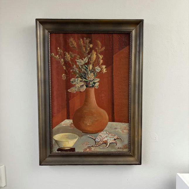Wonderful Oil Painting Still Life "Vase Of Flowers" Marvelous Large Artwork