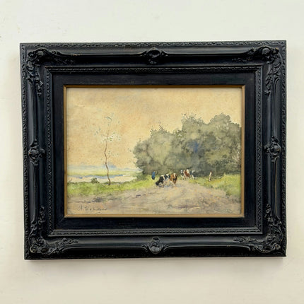 Heekeren Authentic Landscape Aquarel "Framed Painting" Refined Artwork Holland Art Shop